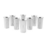 Set of Eight Sterling Silver Tumblers