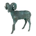 Bronze Garden Sculpture of a Ram