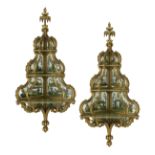 Pair of Italian Hanging Corner Etageres