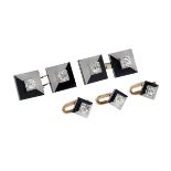 Diamond and Onyx Cufflink and Stud Set