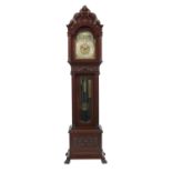 American Late Victorian Mahogany Tall Case Clock