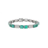 Emerald and Diamond Bracelet