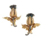 Pair of Vintage Buccellati "Thistle" Earrings