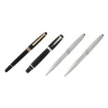 Four Montblanc Ballpoint and Rollerball Pens