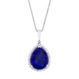 Spectacular Tanzanite and Diamond Pendant