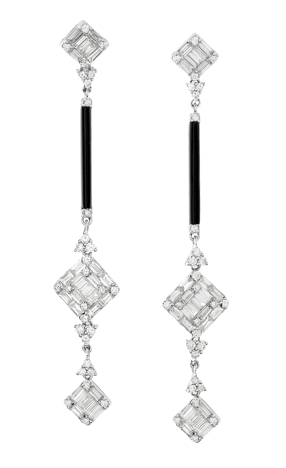 Pair of Diamond Dangle Earrings