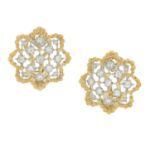 Pair of Buccellati Diamond "Rombi" Earrings