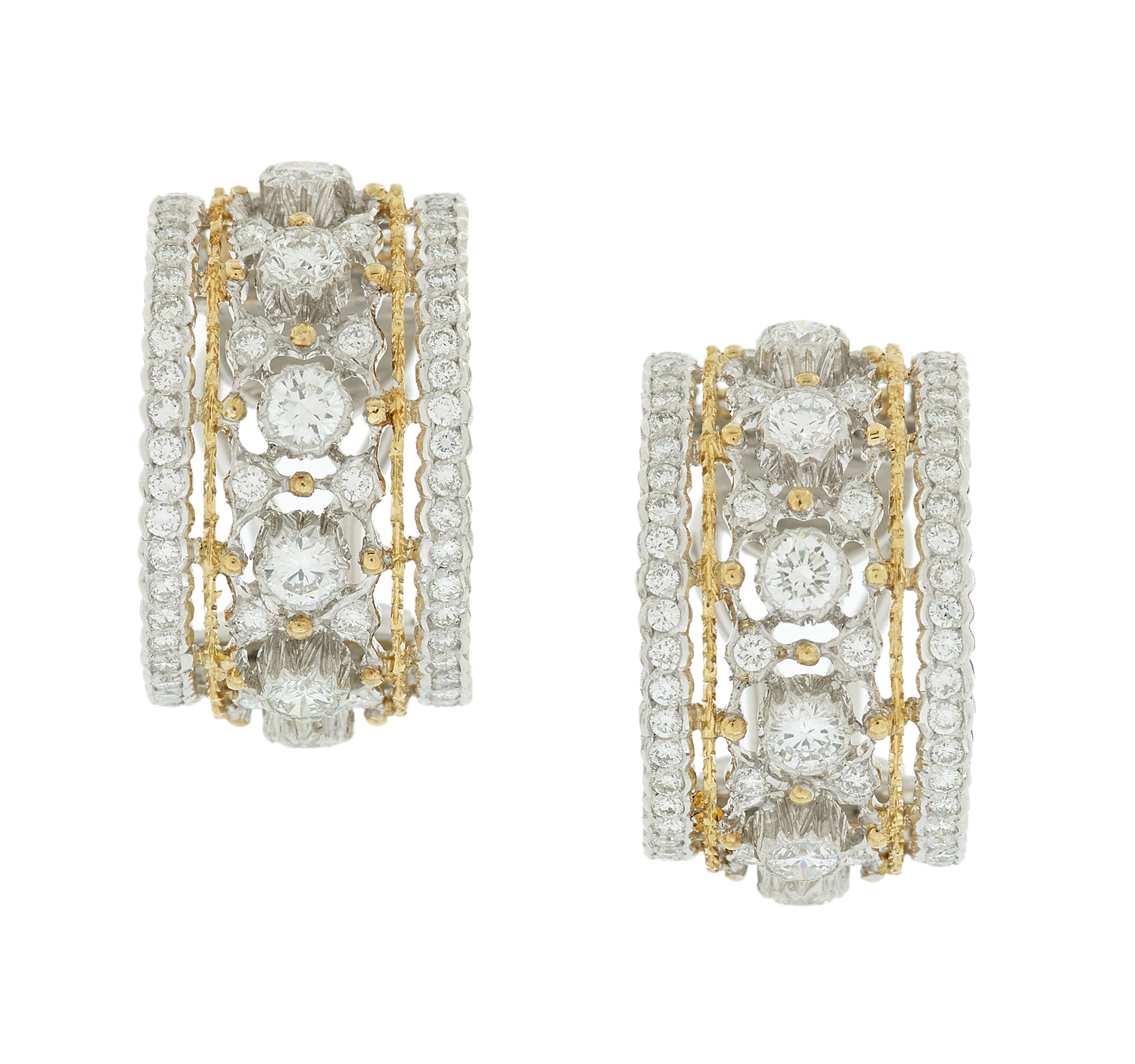 Pair of Buccellati Diamond Earrings