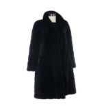 Sorbara Chocolate Brown Sheared Mink Swing Coat