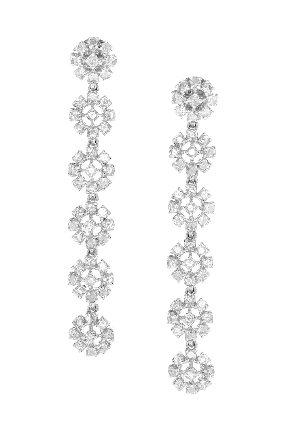 Pair of Rose-Cut Diamond Earrings