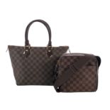 Two Vintage Louis Vuitton Damier Ebene Handbags