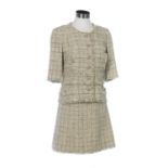 Chanel Putty Tattersall Tweed Two-Piece Suit