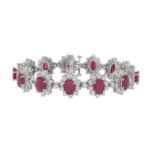 Beautiful Ruby and Diamond Bracelet