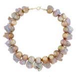 Custom-Made Flameball Pearl Necklace