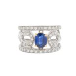 Sapphire and Diamond Ring