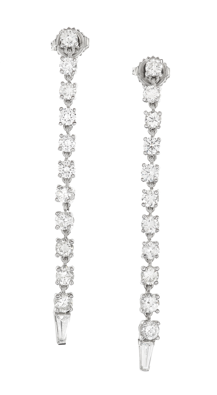 Pair of Diamond Earrings