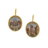 Pair of Early Victorian Micromosaic Earrings