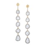 Pair of Diamond Dangle Earrings