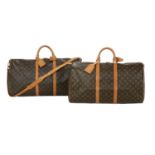 Two Vintage Louis Vuitton Monogram Travel Bags