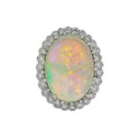 Opal and Diamond Ring