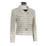 Chanel Boutique Cream Tweed Jacket