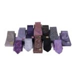 Twelve Limited Edition Bijan Silk Tie Sets