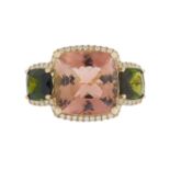 Tourmaline and Diamond Ring