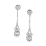 Pair of Diamond Dangle Earrings