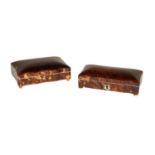 Two English Tortoiseshell Jewelry Cases