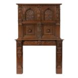 Continental Carved Oak Fireplace Surround