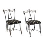 Pair of Mario Villa Wrought Iron Side Chairs
