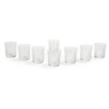 Eight Lalique "Femmes Antiques" Flat Tumblers