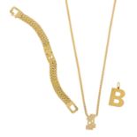 Three Pieces of Monogrammed Jewelry