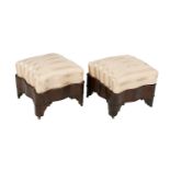 Pair of American Late Classical Foot Stools