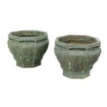 Pair of Bronze Tree Tubs in the Chinese Taste