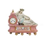 Jacob Petit Paris Porcelain Figural Clock