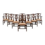 Eight George III Mahogany Dining Chairs