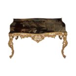 Gilt-Bronze and Coromandel-Inset Coffee Table