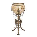 Continental Pottery and Bronze Jardiniere