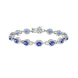Diamond and Sapphire Bracelet