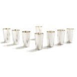 Set of Eight Georg Jensen Sterling Silver Beakers