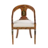 Edwardian Satinwood Tub Chair