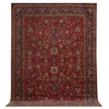 Semi-Antique Persian Kashan Carpet