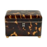 English Tortoiseshell Tea Caddy