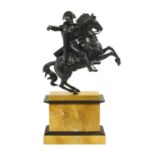 French Bronze and Siena Marble Figure of Napoleon