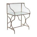 French Wrought Iron and Glass Conservatory Desk