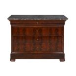 Louis-Philippe Mahogany and Marble-Top Commode