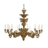 Magnificent English Regency Bronze Chandelier