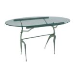 Mario Villa Metal and Glass Coffee Table