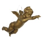 Gilt-Painted Papier-Mache Figure of a Cherub